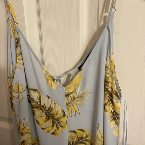 Mad For Love Blue with leaves Jumpsuit New - Picture 4 of 16